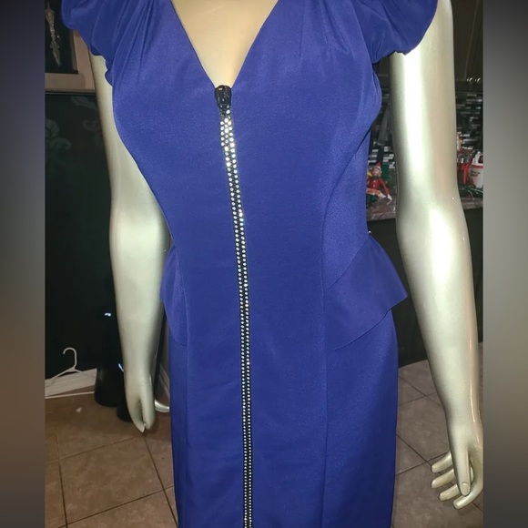 Stunning crystal front zip dress - Picture 5 of 11